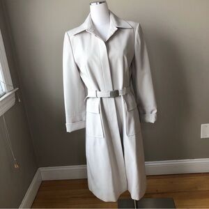 Light Taupe Belted Trench Coat Jacket 10